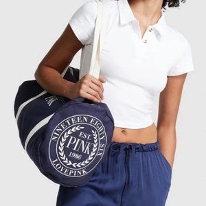 NWT PINK Victoria's Secret Canvas Duffle Bag